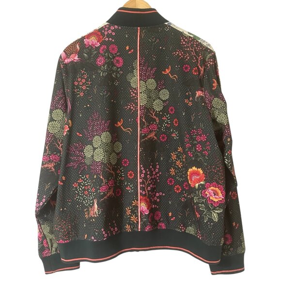Puma x Liberty London Green Floral Animal Print Track Athletic Jacket Size Large - Picture 4 of 12